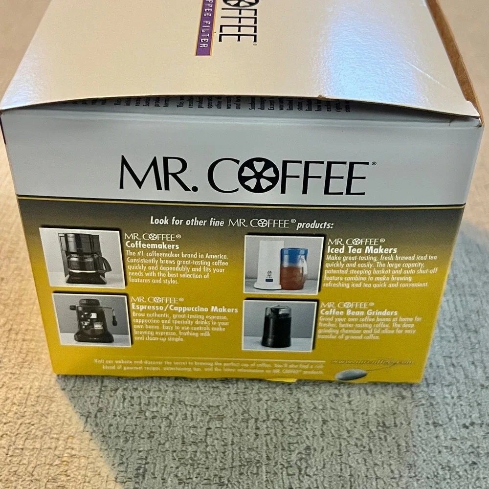 Mr. Coffee GTF3 Gold Tone Permanent Coffee Filter #4 Cone Reusable 10-12 Cup